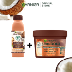 Garnier ultra doux – pack hair food macadamia shampooing + masque cheveux 390ML
