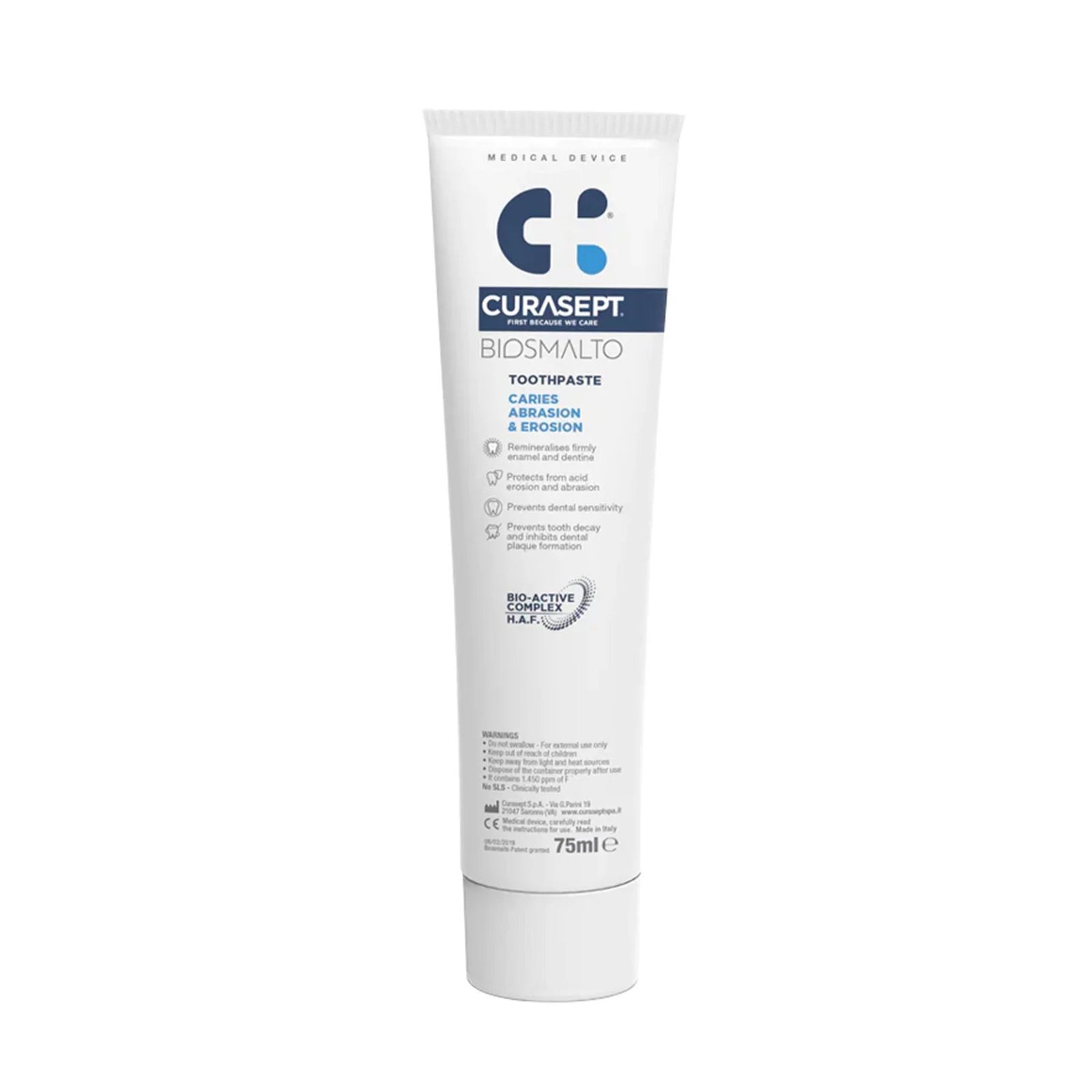 CS2388.jpg CURASEPT BIOSMALTO Caries Abrasion et Dentifrice 75ML – Image 1