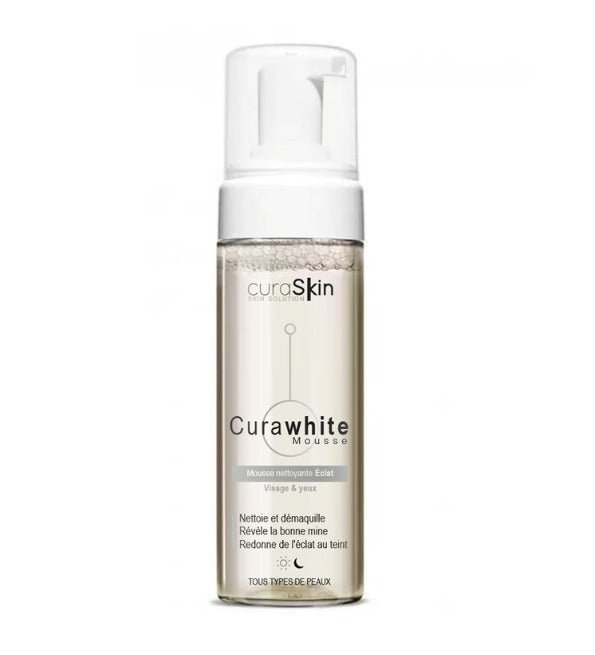 Curaskin-Curawhite-mousse-nettoyant-eclat-150ml.jpg Curaskin Curawhite Mousse Nettoyant Eclat 150ml – Image 1
