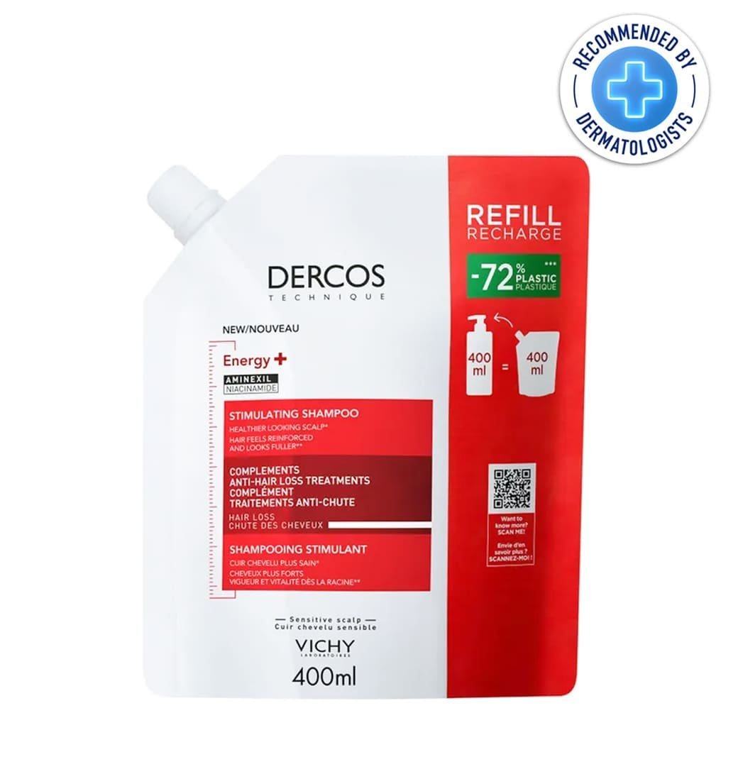 DERCOSE_1-3.jpg VICHY DERCOS TECHNIQUE ENERGY+ RECHARGE SHAMPOOING ANTI CHUTE 400ML – Image 1