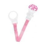 Dodie attache sucette ruban bleu ange/ rose coeur – Image 3