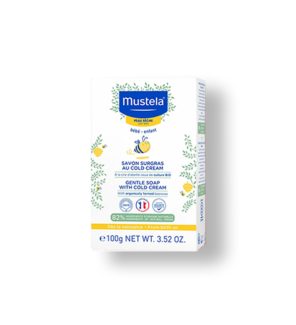 DSS.png Mustela savon surgras au cold cream à la cire d'abeille bio 100g – Image 1