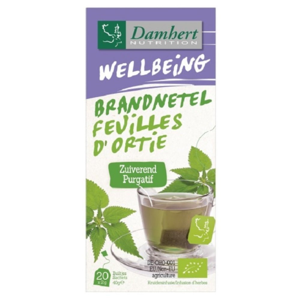 Damhert-Tisane-Orties-20u.jpg DAMBERT WELLBEING FEUILLES D'ORTIE 20 SACHETS – Image 1