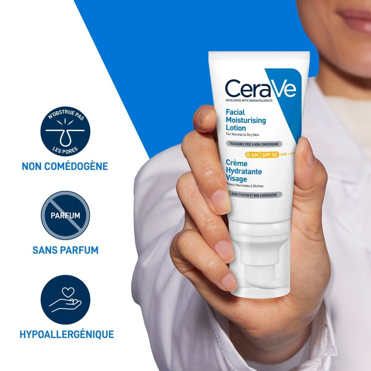 CERAVE CREME HYDRATANTE VISAGE SPF 50 52 ML – Image 6