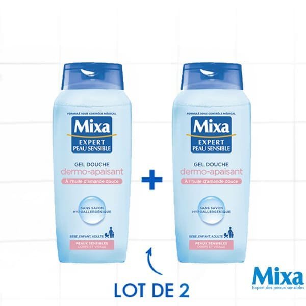E3EZ3E.jpg Mixa 2 Gel Douche Dermo-Apaisant 400ml – Image 1