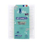 Dodie- bâtonnets Coton Bio embouts sécurité- 60 bâtonnets
