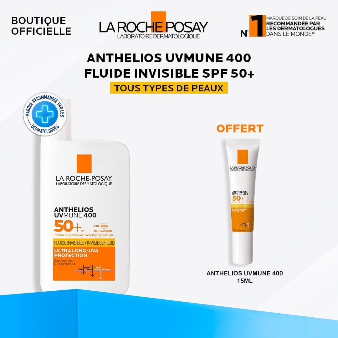 LAROCHEPOSAYSHAKA.jpg La roche-posay anthelios shaka fluide uvmune 400+ spf50 = anthelios fluide 15ml OFFERTE – Image 1
