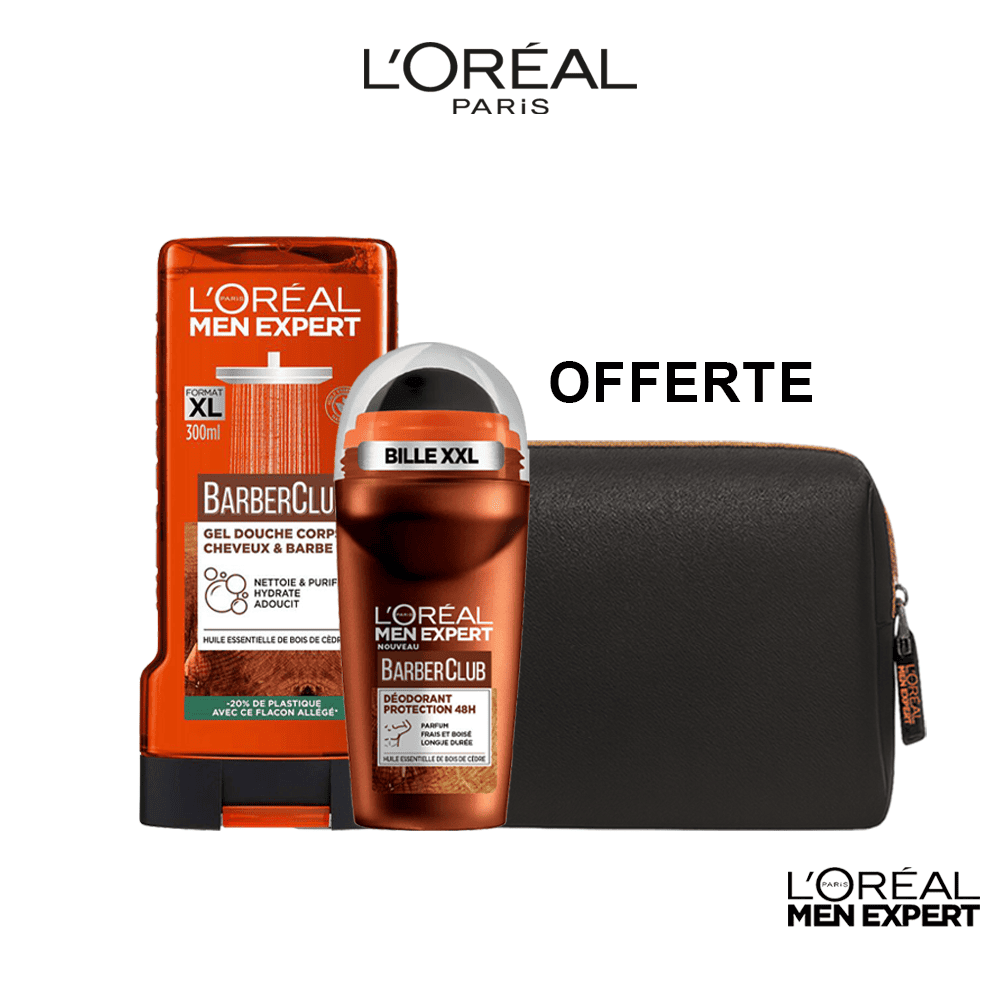 L_orealparismen_1-1.png L'ORÉAL PARIS MEN EXPERT ROUTINE DEO ROLL ON BARBER + SHOWER BARBER = TROUSSE OFFERTE – Image 1