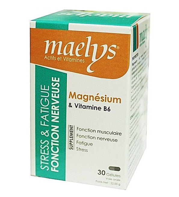 Maelys-Magnesium-30-gelules_a1c210e0-f48e-447a-9d2c-e456ea4698d8.jpg Maelys Magnésium & Vitamine B6 – 30 Gélules – Image 1
