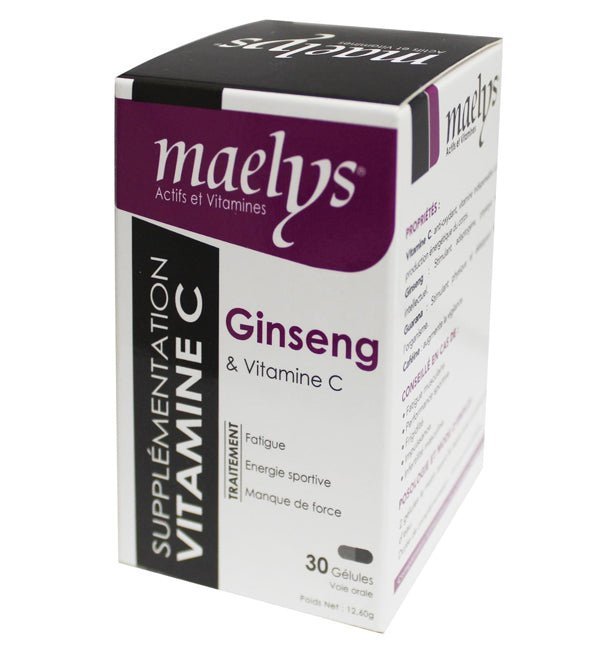 Maelys-ginseng-vitamine-C-30gelules_1c5e0f98-d893-4b10-aa05-60147439b1c1.jpg Maelys Ginseng et Vitamine C – 30 Gélules – Image 1