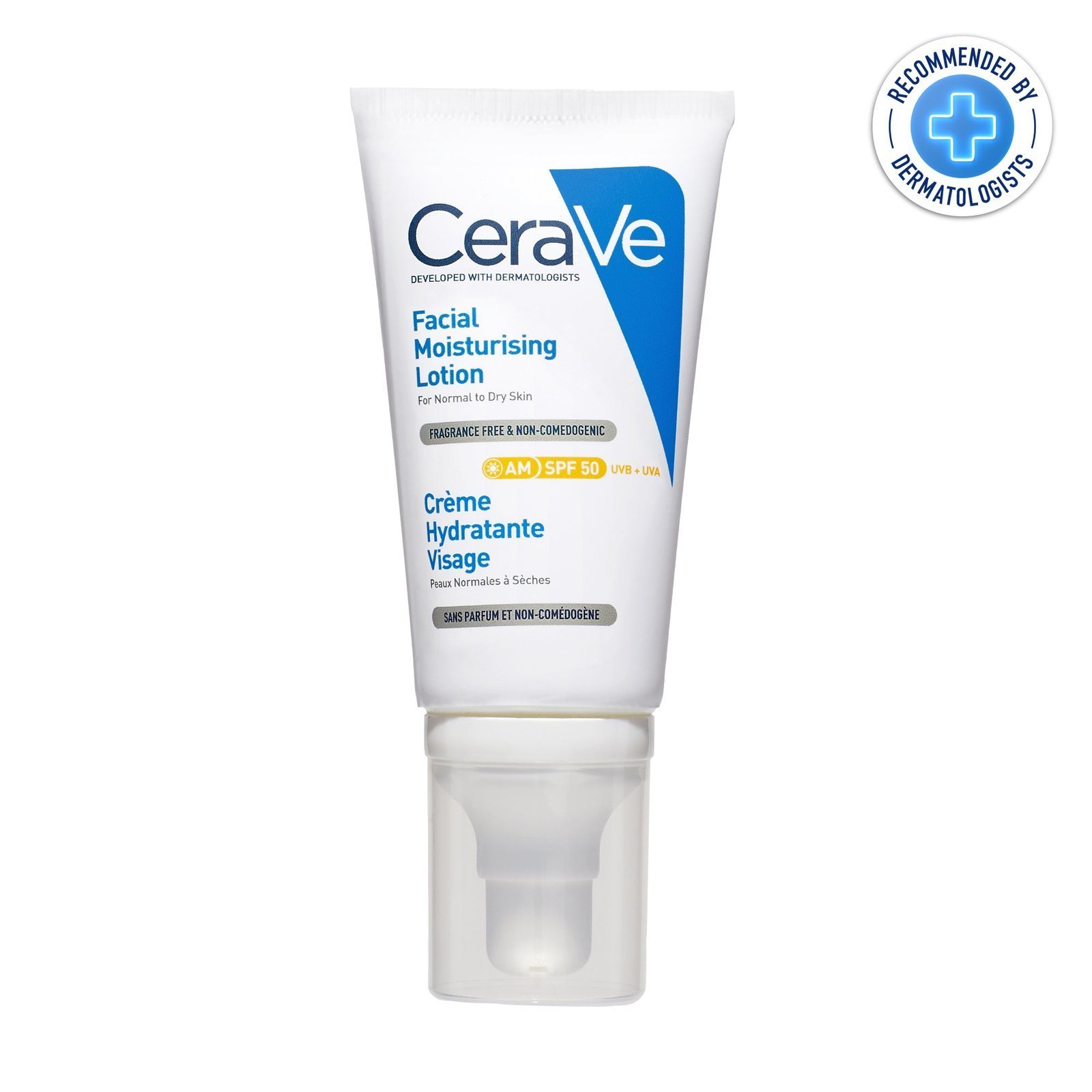 PackshotFrontS.jpg CERAVE CREME HYDRATANTE VISAGE SPF 50 52 ML – Image 1