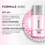 L'OREAL PARIS GLYCOLIC-BRIGHT ANTI-DARK SPOT DAILY UV FLUID SPF50 50ML = coffret guasha OFFERT – Image 3