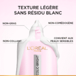 L'OREAL PARIS GLYCOLIC-BRIGHT ANTI-DARK SPOT DAILY UV FLUID SPF50 50ML = coffret guasha OFFERT – Image 4