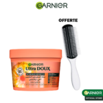 Garnier ultra doux hair food ananas 390ml + vitamines c, e & f = Brosse Denman Offerte