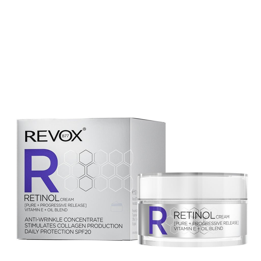 RetinolCream-Boteycaja_1024x1024_8e541d75-dcd4-4495-bac1-d0d71bcc56e1.jpg Revox b77 RETINOL Daily protection SPF 20, 50ml – Image 1