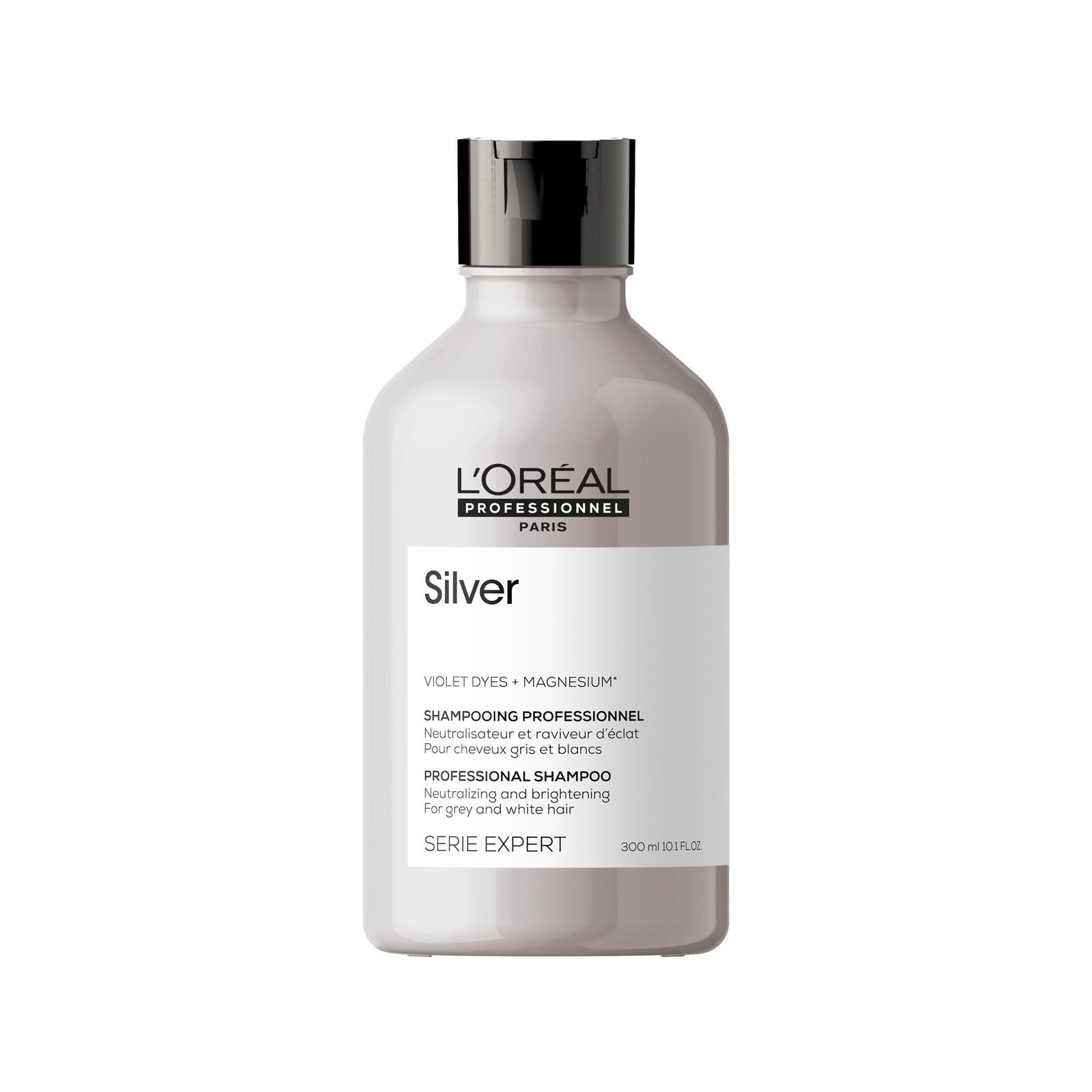 SILVERSHAMPOINGPROFESSIONNELNEUTRALISATEURETRAVIVEURD_ECLATPOURCHEVEUXGRISETBLANCS_1-scaled-1.jpg L'Oréal Professionnel silver shampooing professionnel 300 ml – Image 1