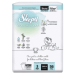 Sleepy Couches bio natural double jumbo Midi taille 3 – 56 unités / 4-9 Kg