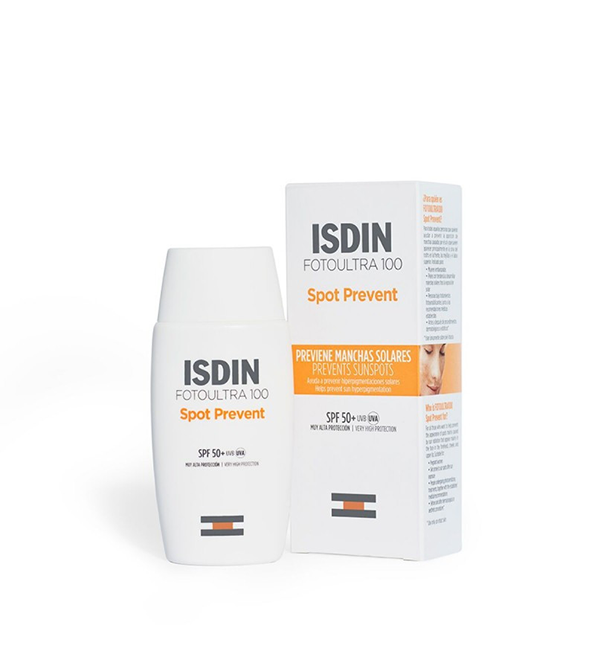 SPOTPREVENTTT.png ISDIN Foto Ultra 100 Isdin Spot prevent Fusion Fluid SPF50 – Image 1