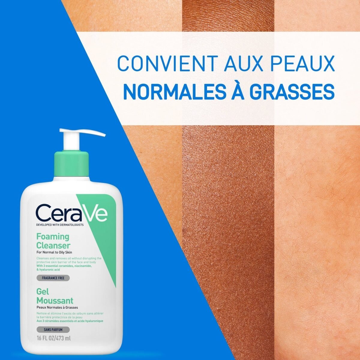CERAVE GEL MOUSSANT PEAUX NORMALES A GRASSES 473 ML – Image 8