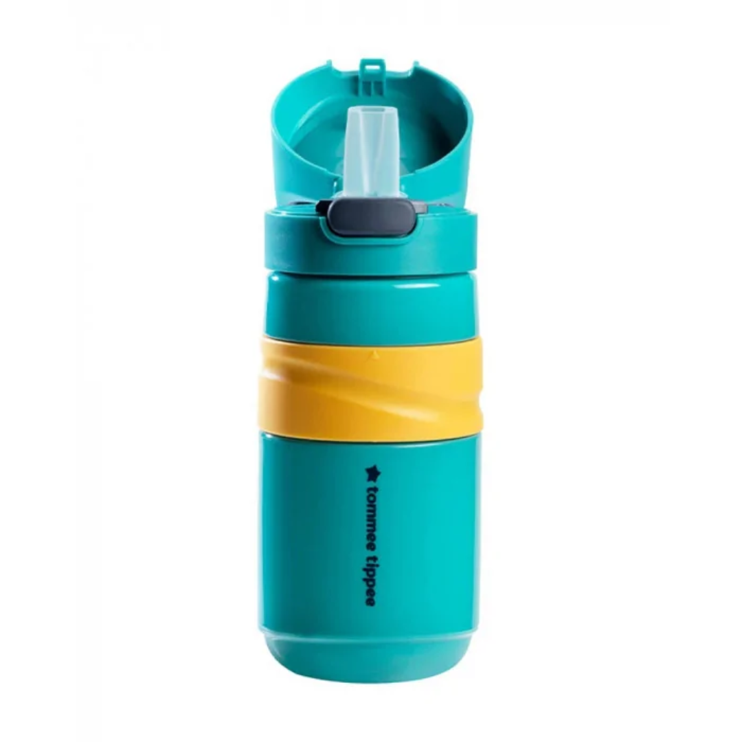 Tommee-Tippee-Gourde-anti-fruite-avec-paille-500ml-Turquoise.png Tommee Tippee Gourde Anti-Fuite avec Paille 500ml – Turquoise – Image 1