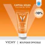 Vichy Capital Soleil Émulsion Toucher Sec SPF50 Peau Sens Mixte à Gras = Lait Après-Soleil Offerte – Image 2