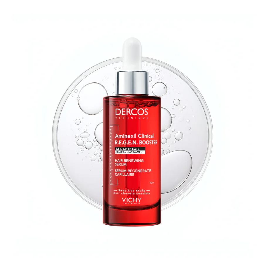 Vichy-Product-Haircare-Dercos-Aminexil-Clinical-REGEN-Booster-90ml-3337875932080-Packshot-texture.webp VICHY DERCOS AMINEXIL CLINICAL REGEN BOOSTER SERUM REGENERATIF CAPILLAIRE 90 ML – Image 1