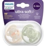 Avent 2 Sucette Ultra Soft 0-6m Boy Scf091/07