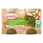 Babybio – Pot pomme de terre du Centre-Val de Loire Épinard 2*130gr