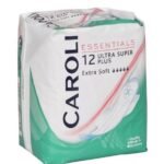 CAROLI SERVIETTES PÉRIODIQUES ULTRA SUPER PLUS CAPACITÉ D’ABSORPTION 5 GOUTTES PAQUET X12