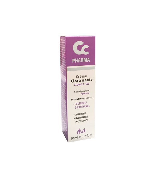 cc-pharma-creme-cicatrisante_bdbc5484-6b7a-431f-a695-0f5eb5742f9b.jpg CC PHARMA Crème Cicatrisante Visage et Cou 50ml – Image 1
