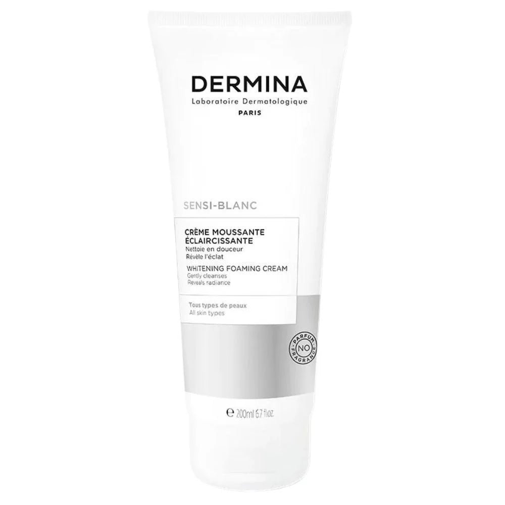 dermina-sensi-blanc-creme-moussante-eclaircissante-nettoyante-100ml.jpg dermina sensiblanc creme moussante 200ml – Image 1