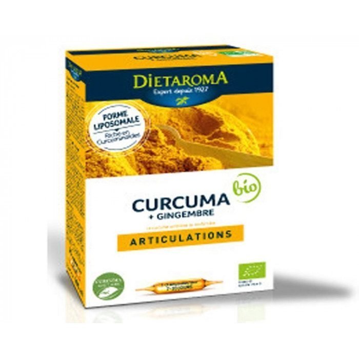 dietaroma-curcuma-gingembre-20-ampoules_1-1.jpg DIETAROMA Curcuma + Gingembre bio 20 ampoules – Image 1