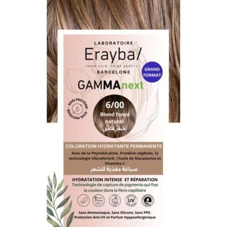 erayba-gamma-next-coloration-600-blond-fonce-naturel-coloration-hydratante-permanente.jpg Erayba Gamma Next Coloration 6.00 Blond fonce naturel Coloration Hydratante Permanente – Image 1