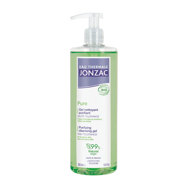 jonzac-pure-gel-nettoyant-purufiant-bio-peau-acneique.png JONZAC EAU THERMALE PURE GEL NETTOYANT PURIFIANT 500 ml – Image 1