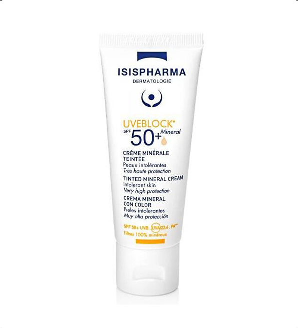 miniral.png ISIS PHARMA UVEBLOCK CREME MINERALE TEINTEE SPF50+ 40ML – Image 1