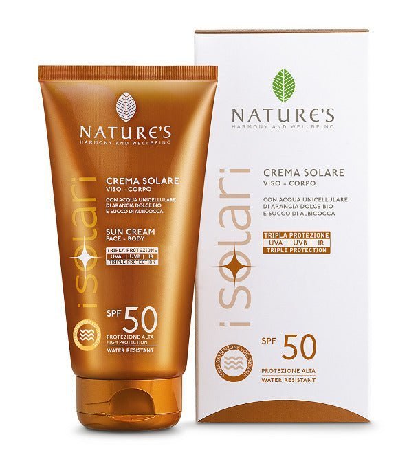 natures-CremeSolaire50SPF.jpg Natures Isolari Ecran Solaire Visage & Corps Spf50 150ml – Image 1