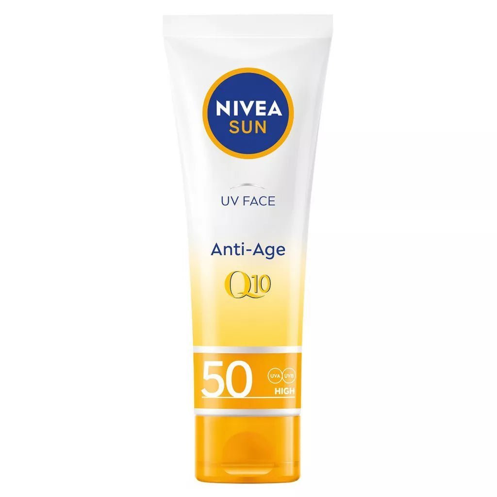 nivea-sun-uv-face-anti-age-spf50-50ml-1.jpg NIVEA SUN UV FACE ANTI-AGE Q10 SPF50 50ML – Image 1