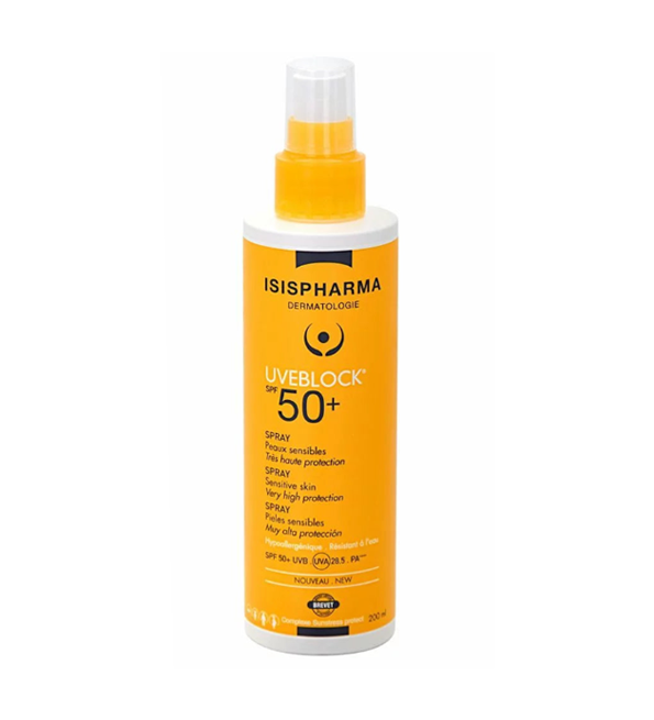 uveblock3.png Isispharma UVEBlock Spray Solaire Invisible Spf50 – 200ml – Image 1