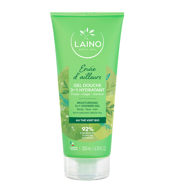 vgf.png laino gel douche 3en1 hydratant Envie d'ailleurs the vert 200ml – Image 1