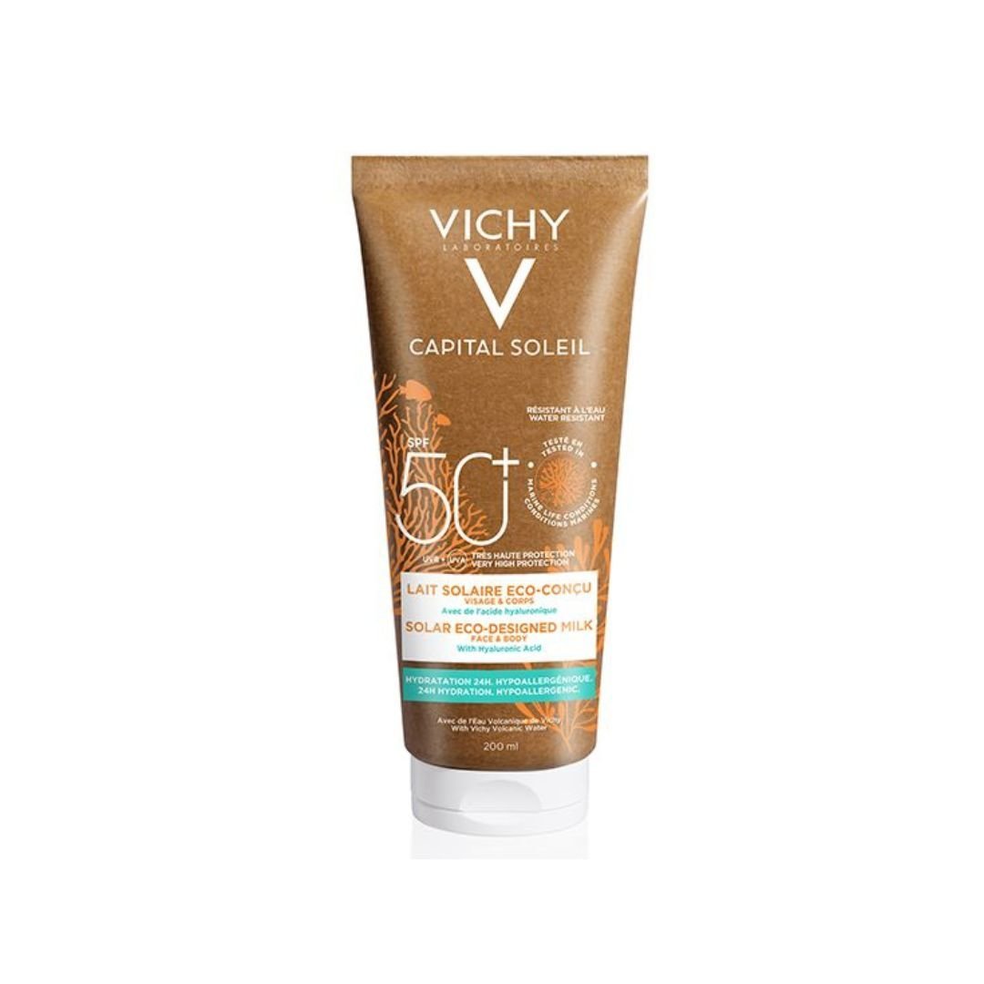 vichy-capital-soleil-lait-solaire-eco-concu-tous-types-de-peaux-200ml-1.jpg.jpg VICHY CAPITAL SOLEIL LAIT SOLAIRE VISAGE & CORPS ECO-CONCU SPF 50+ 200ML – Image 1