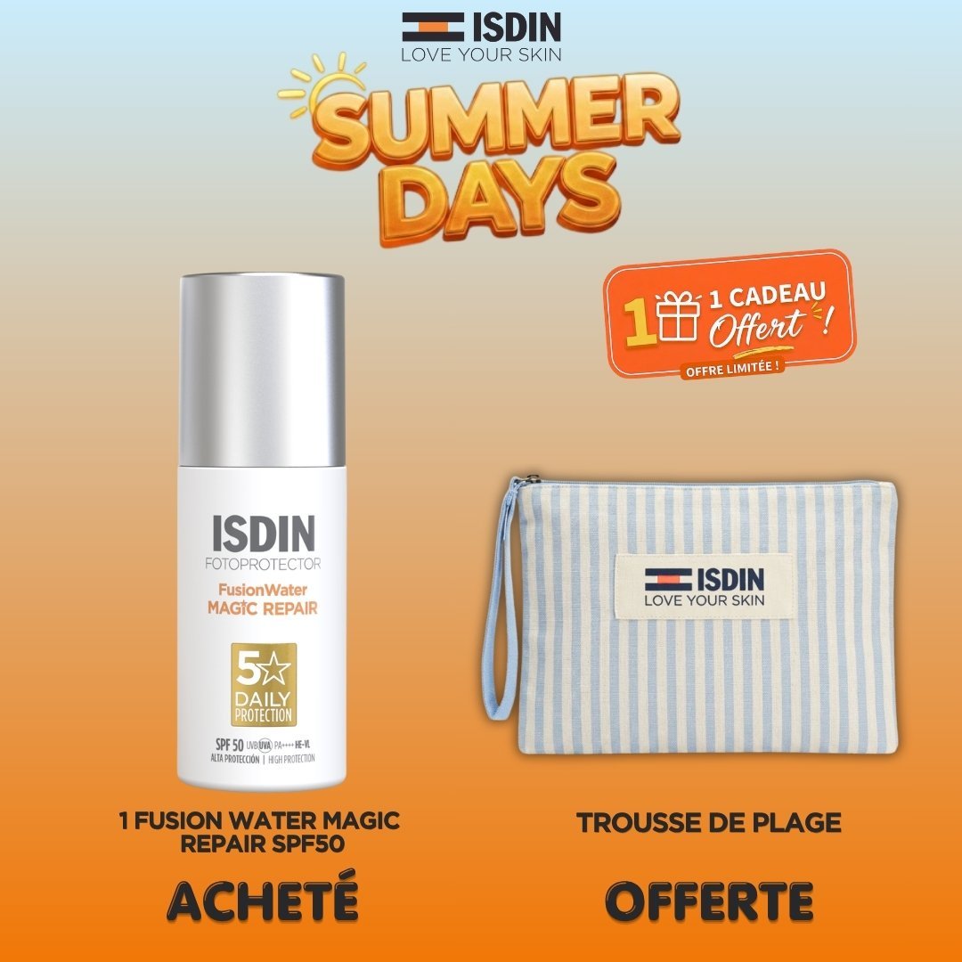 2-3.jpg ISDIN fotoprotector Fusion Water Magic Repair 50Ml = Trousse Offerte – Image 1