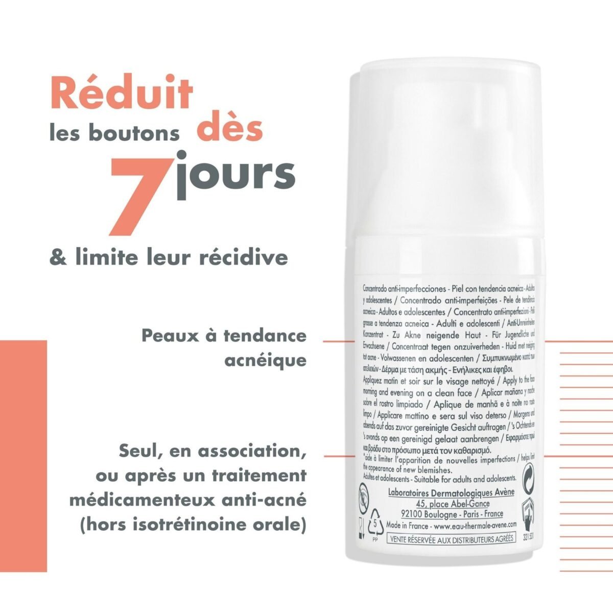EAU THERMALE AVÈNE Cleanance Comedomed Concentré Anti Imperfections 30ml – Image 3