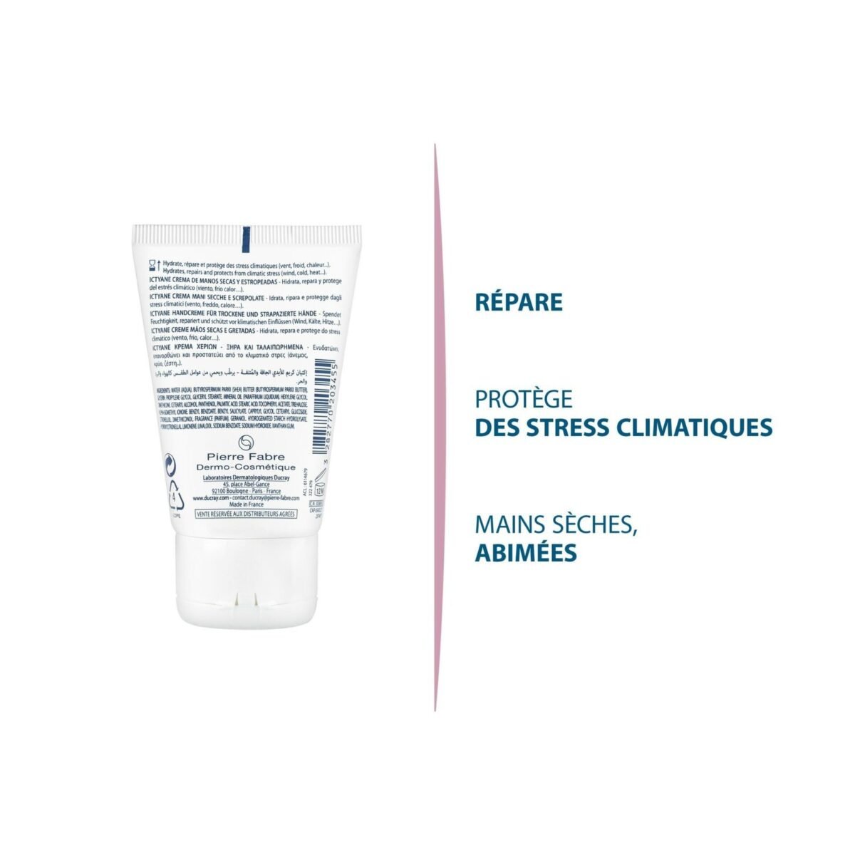 Ducray Crème Mains Crème mains sèches Ictyane 50 ml – Image 2