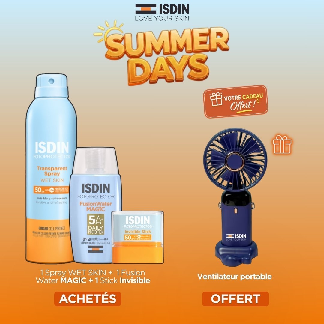 6.jpg ISDIN Spray Wet Skin + Fusion Water Magic + Stick Invisible = Ventilateur Portable Offert – Image 1