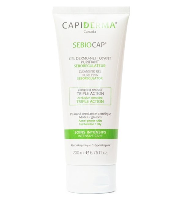 818118002737-1.jpg Capiderma – Sebiocap gel dermo-nettoyant pour peaux à tendance acnéique – 200 ml – Image 1