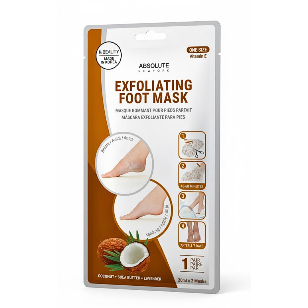 Absolute-Exfolianting-Foot-Mask-Coconut-Shea-Butter-Lavender-1.png Absolute New York Exfolianting Foot Mask Coconut Shea Butter Lavender – Image 1