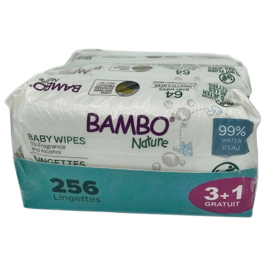 Bambo-Lingettes-Pack-64Pcs-31-Pack.png Bambo Nature Lingettes 64 Pieces 3+1 Pack – Image 1