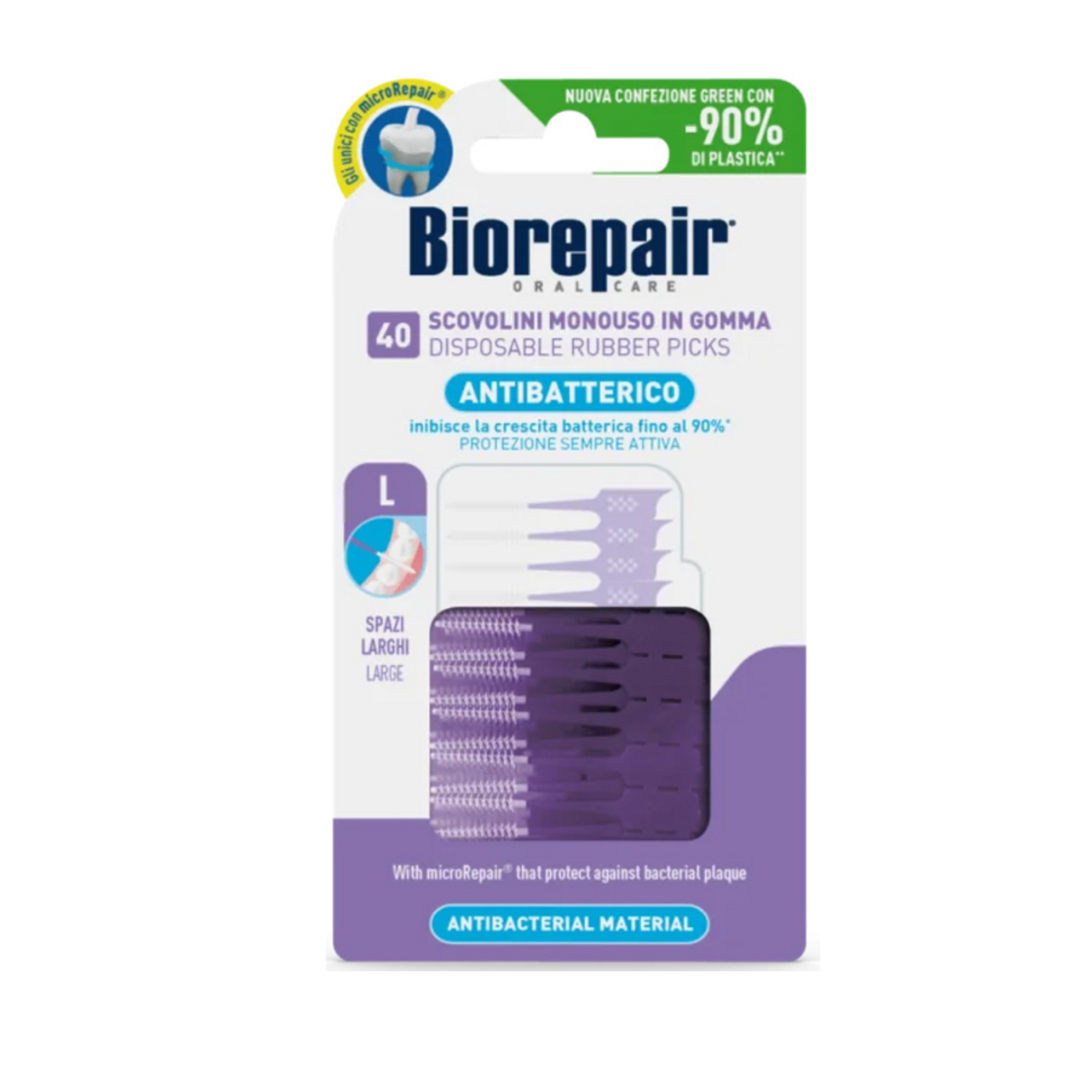 Biorepair-Brossettes-Interdentaires-Large-40-Pieces-1.png Biorepair Brossettes Interdentaires Jetable Large 40 Pieces – Image 1