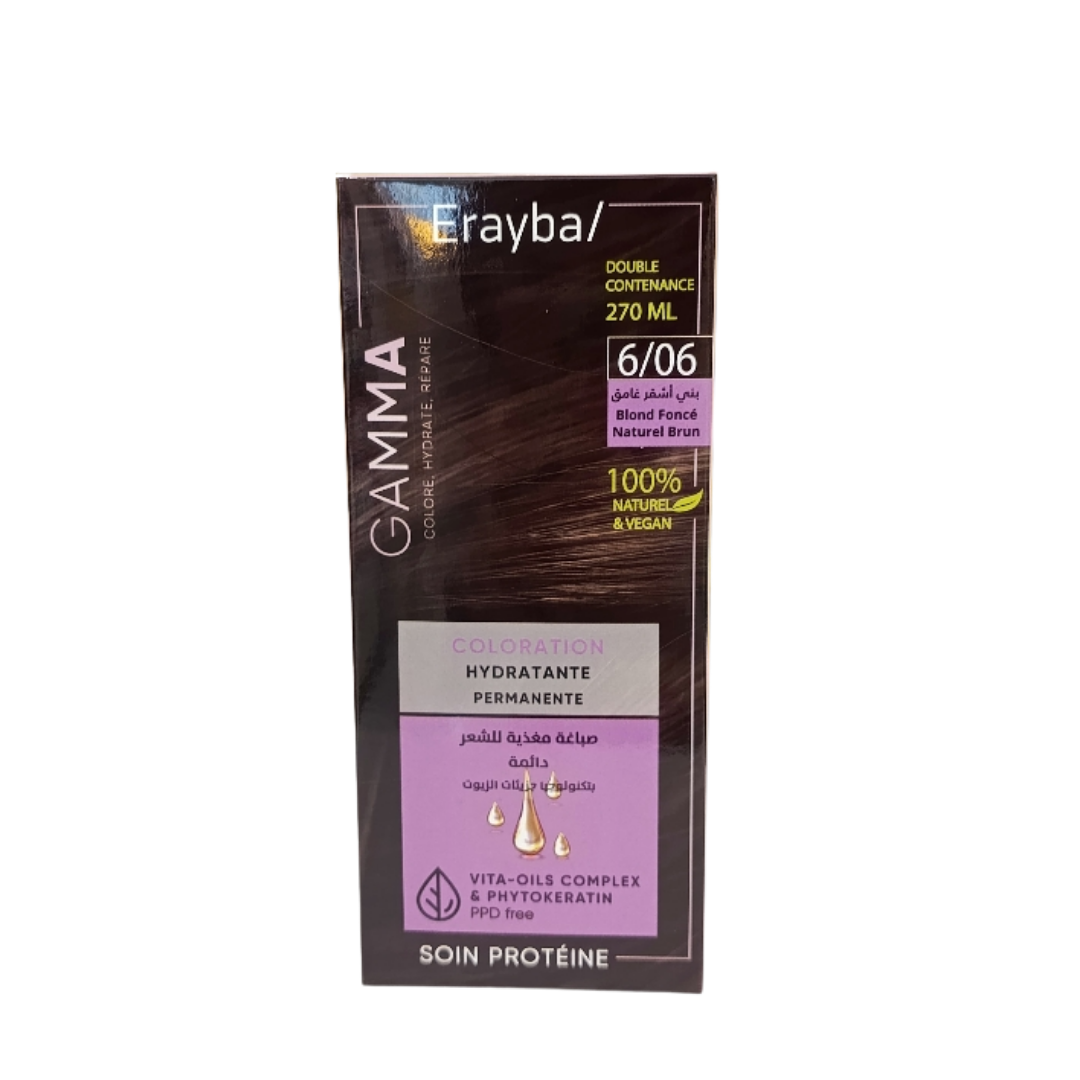 Elba-lait-bronzant-protecteur-spf30-100ml-2025-04-28T145007.344.png Erayba Gamma Coloration 6/06 Blond fonce – Image 1