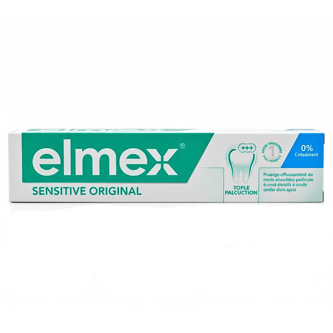 Elmex-Dent-Sensitive-Original-0-clo-75ml.png Elmex Dentifrice Sensitive Original 0 Clorant 75ml – Image 1